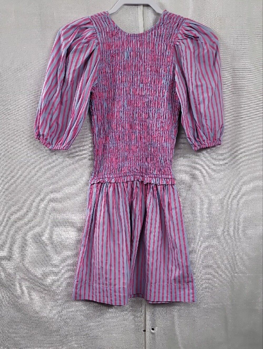 Damson Madder Bluebelle Shirred Mini Dress Size  8 - Picture 4 of 12